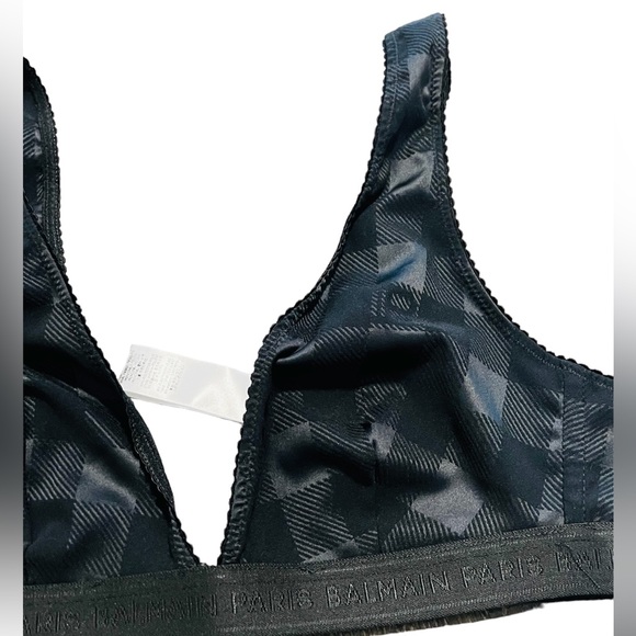 BALMAIN***Vichy Jacquard Bra and Brazilian Underwear XS**$585 - Picture 3 of 6